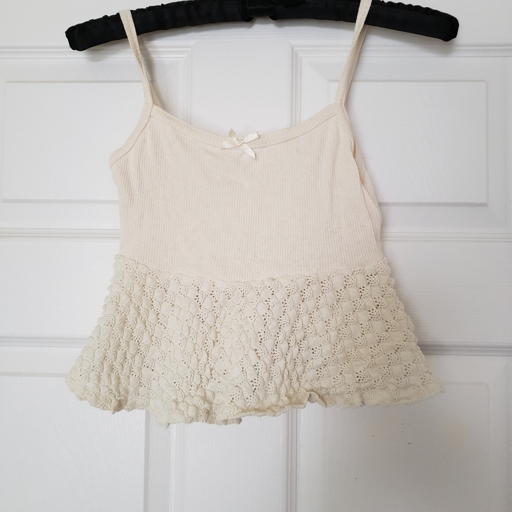 Thin strap girlie girl crop top